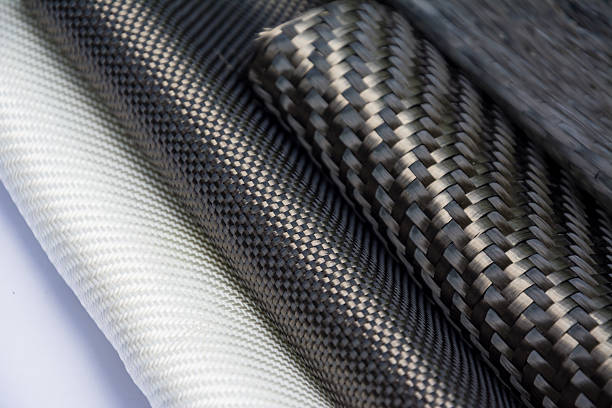 Carbon fiber composite raw material Black carbon fiber composite product material background material stock pictures, royalty-free photos & images