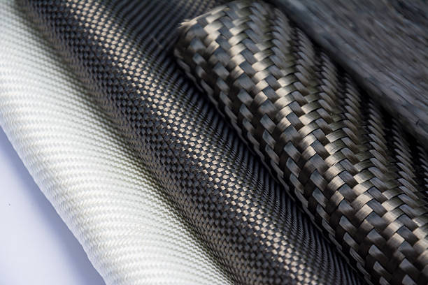 surowiec kompozytowy z włókna węglowego - carbon fiber textile pattern zdjęcia i obrazy z banku zdjęć