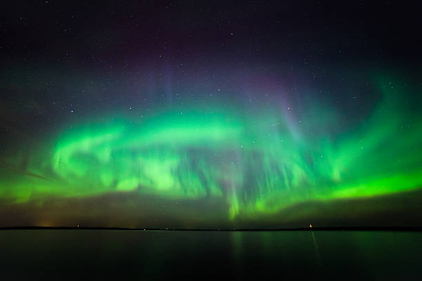 istock Northern lights over lake in finland 622210788