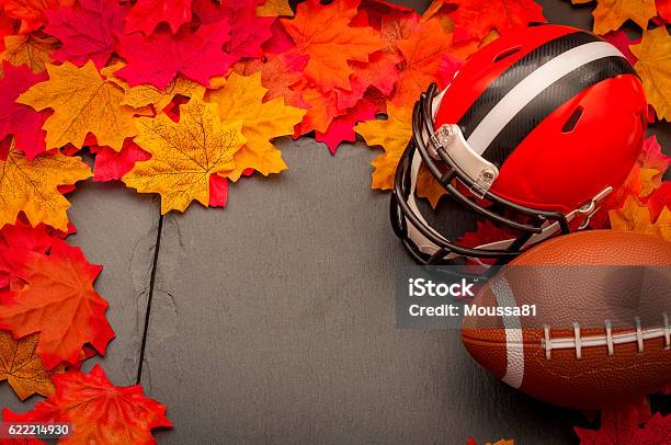 Thanksgiving American Football Game Concept With Copyspace Stock Photo - Download Image Now