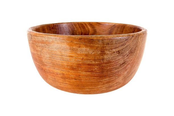 istock Wooden bowl isolated on white background 622215178