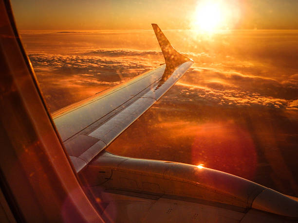 istock Sunlight from the porthole on airplane 622215914