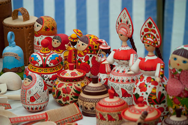 folk decoration, nordic  russian style design