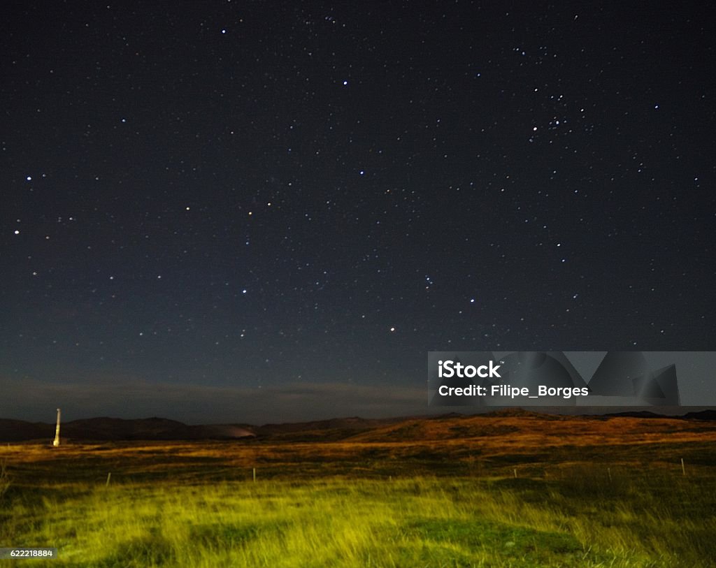 Starry Night Starry night in Reykjahlíð, northeast Iceland. Astronomy Stock Photo