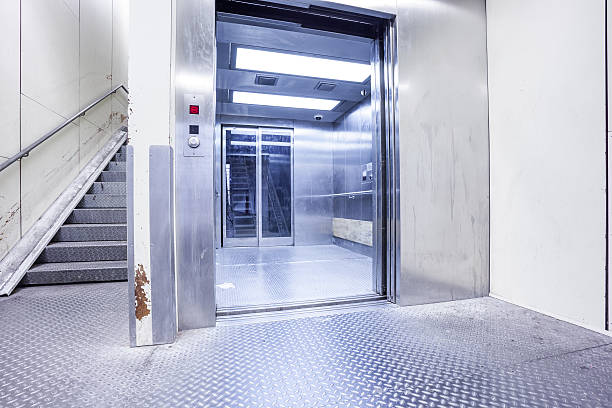 istock an metal staircase in a tunnel 622219512