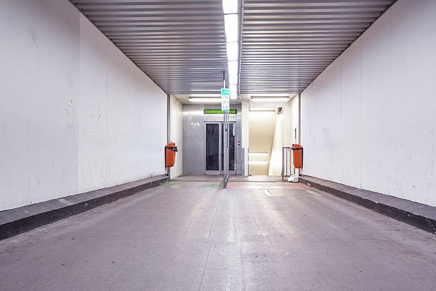 istock elevator and stairs in an tunnel 622219702