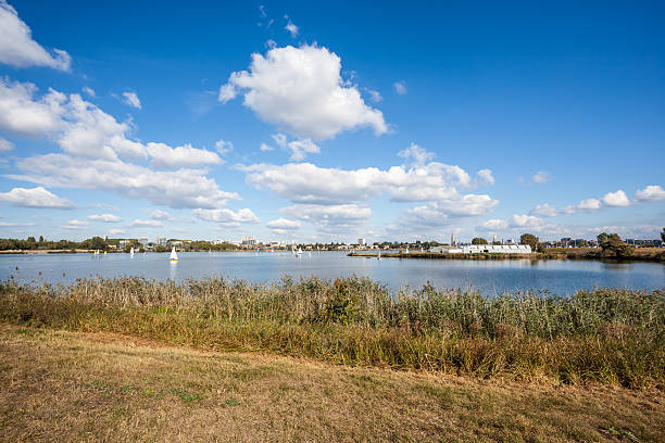 istock an big lake with boats 622219886