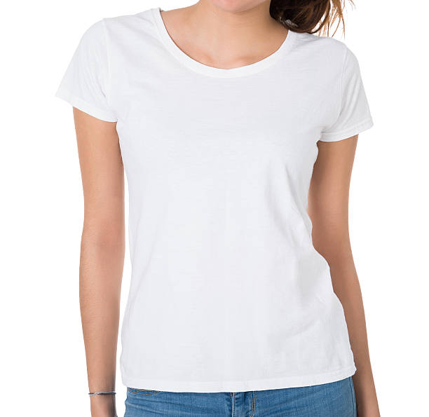 istock Midsection Of Woman Wearing Blank White Tshirt 622220872