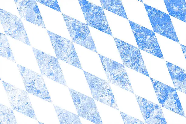 Flag of Bavaria with faded grunge effect and copy space, perfect for backgrounds and design.