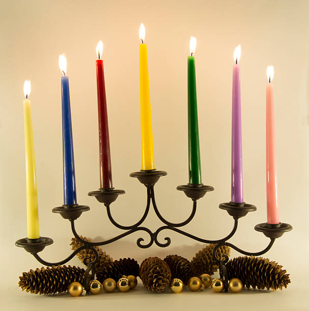 istock Christmas candle with pine cones and gold balls. 622222356