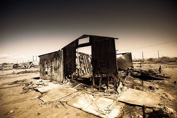 istock Sepia Shot of Collapsed House 622223866