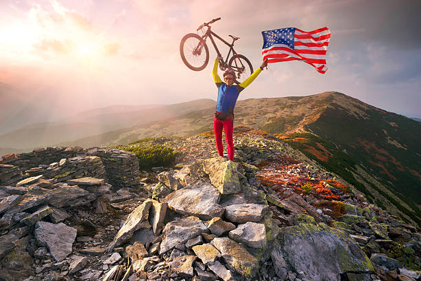 istock cyclist in the autumn mountains 622224100