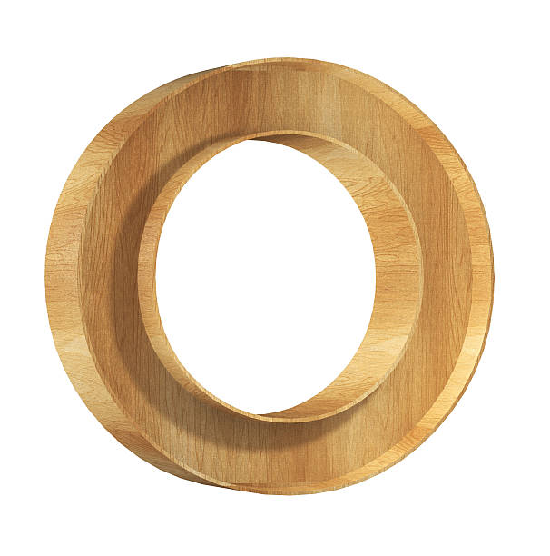 istock Font Wood O 3D Render Illustration 622224584
