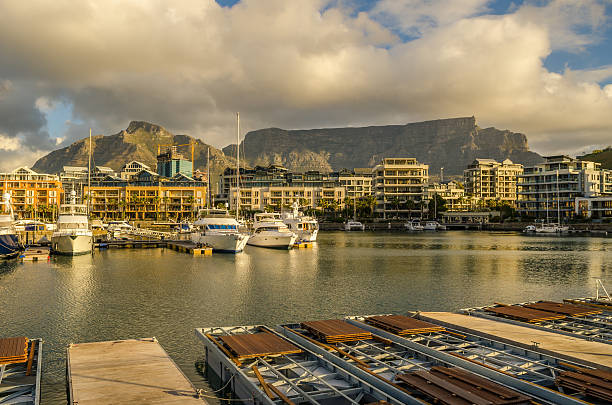 istock Cape Town harbor, Waterfront sunset. Table mountain, South Africa 622277144