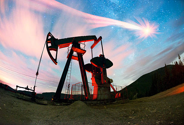 istock Oil pump on a mountain in the Carpathians 622278286
