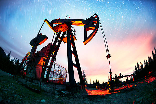 istock Oil pump on a mountain in the Carpathians 622278368