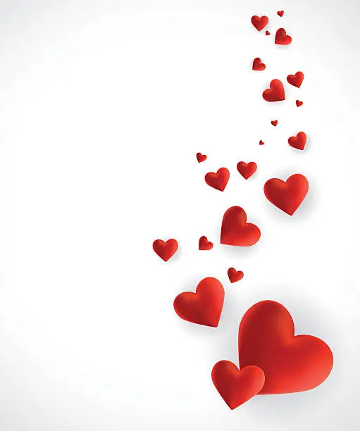Vector illustration of Hearts - Valentine's Day background