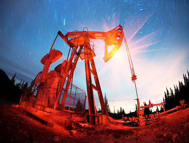 istock Oil pump on a mountain in the Carpathians 622278596