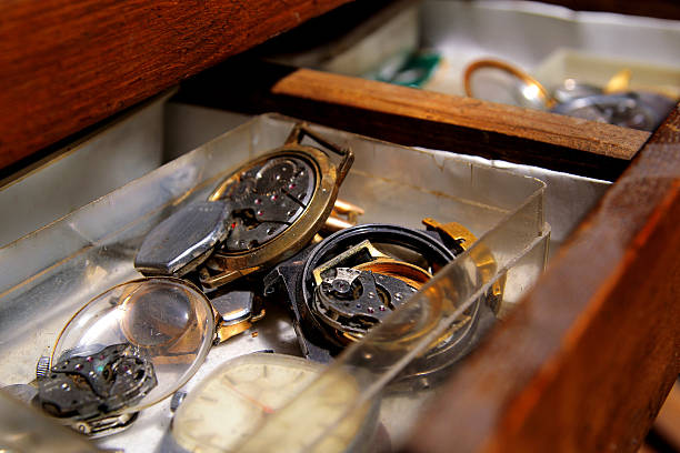 istock Old clocks and parts clockworks 622278866