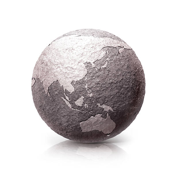 istock Old Stone globe 3D illustration Asia & Australia map 622279284