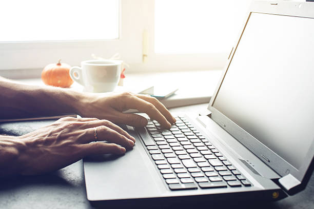 istock Close-up of busy hand typing on keyboard 622280090