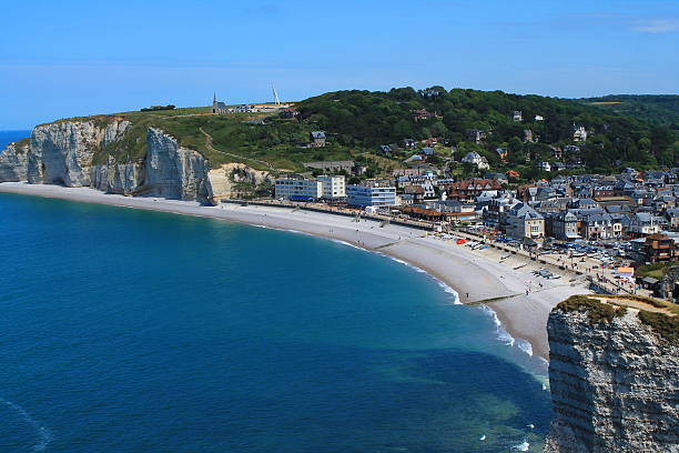 istock Beach and cliffs of etretat, France 622282026
