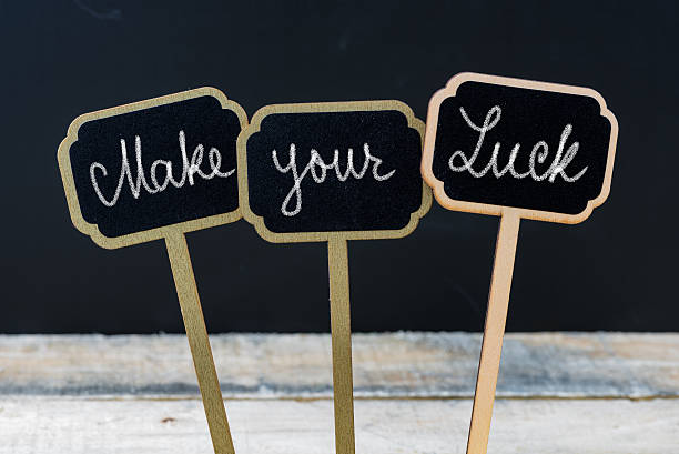 istock Motivational message Make Your Luck written with chalk 622286478