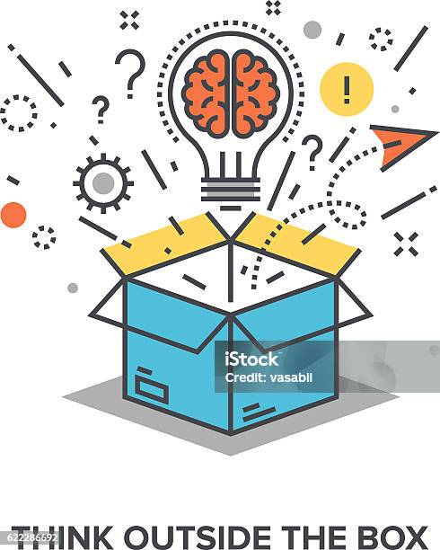 Think Outside The Box Stock Illustration - Download Image Now - Box - Container, Ideas, Inspiration