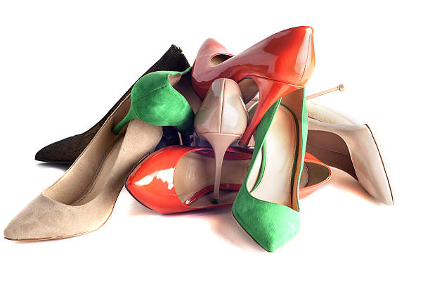 istock bright, multicolored female shoes on high heels 622286956