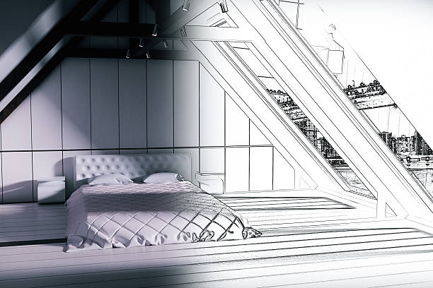 Unfinished bedroom blueprint