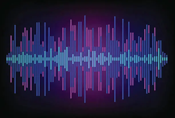 Vector illustration of Digital Equalizer. Abstract music volume  infinity computer technology . Eps 10