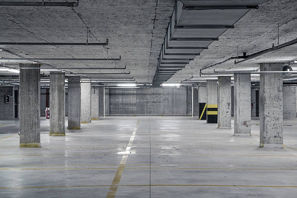 istock Raw underground car parking garage 622290360