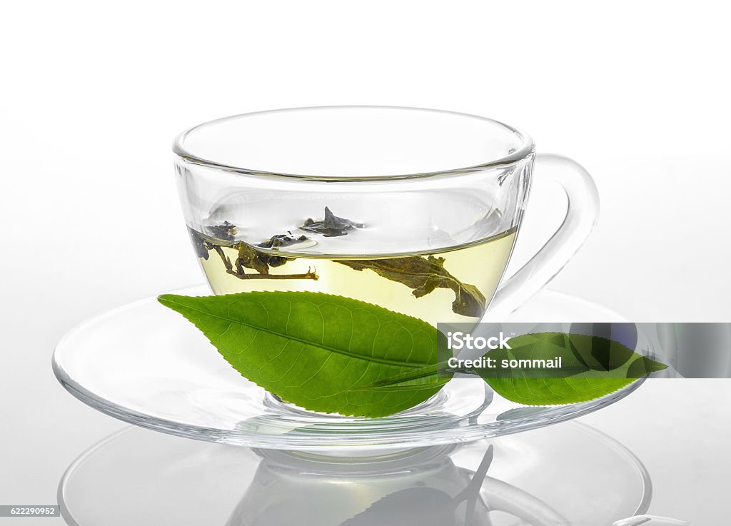 Tasse Tee auf weißem Hintergrund  - Lizenzfrei Einzelner Gegenstand Stock-Foto
