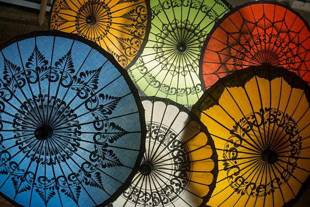istock ASIA MYANMAR BAGAN SHOP UMBRELLA 622291478