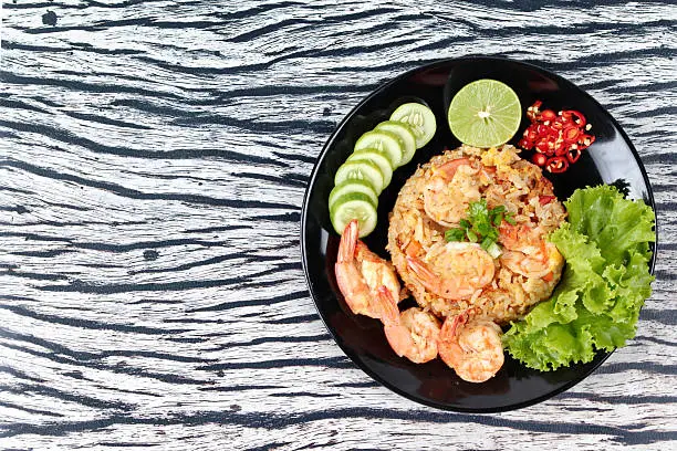 Photo of Fried rice with shrimp call Khao Pad Kong.