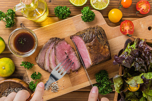 Roast beef cooking image
