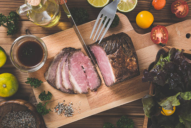 Roast beef cooking image