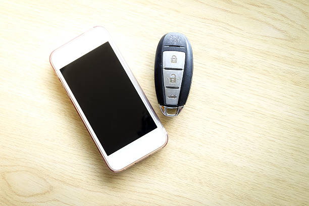 istock hand holding the white smartphone on blurred background 622301282