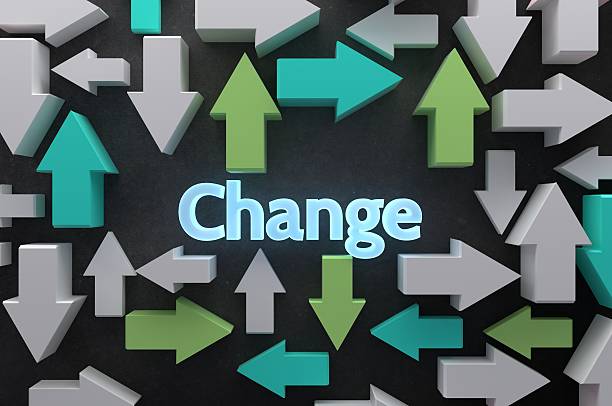 il cambiamento è costante - change changing form organization leadership foto e immagini stock