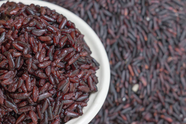 istock Cooked Riceberry  in bowl for health 622303230