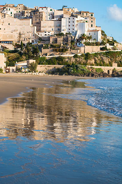 istock Panoramic view of Sperlonga and beautiful sandy beach. Italy 622304224