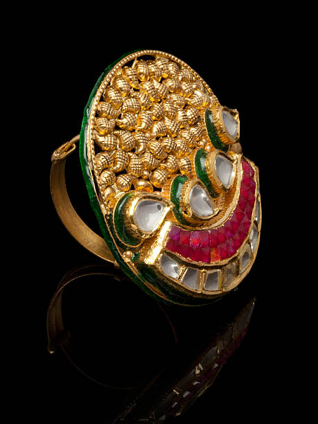 istock Close up of beautiful Diamond Ring , many precious Gemstone 622305134