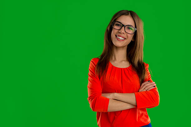istock Girl in glasses smiling 622309088