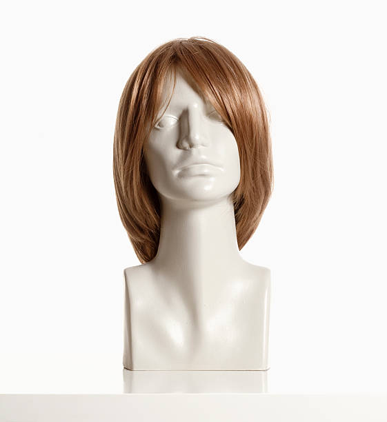 istock Mannequin Female Head with Wig on White 622316660