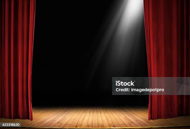 Show Time Stock Photo - Download Image Now - Stage - Performance Space, Curtain, Theatrical Performance