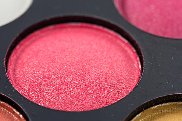 макияж коллаж - face powder make up cosmetics eyeshadow стоковые фото и изображения