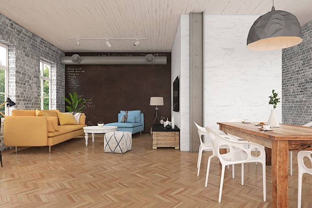 istock Apartment interior showing living and dining room 622324160