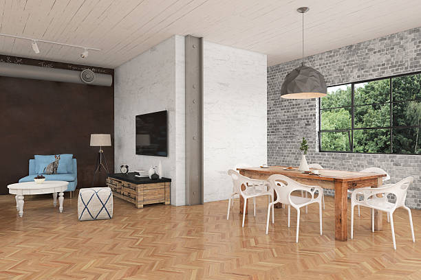 istock Apartment interior showing living and dining room 622324262