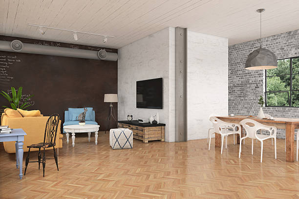 istock Apartment interior showing living and dining room 622324356