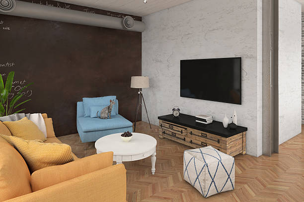 istock Modern Living room with sofa and armchairs 622324462